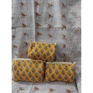 Bolsa Organizadora de Maquillaje con Estampado Boho Jaipuri, con Cierre, Gran Capacidad, Estuche Cosmético Resistente - Product Image 1