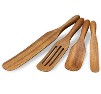 Tourneur de levain en bois atteignant le fond du pot fouet à pâte haute résistance à l'humidité spurtle en bois