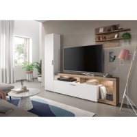 Sofá de Aglomerado con Diseño Alemán Europeo, Color Blanco Imitación Madera, para Sala de Estar, Dimensiones 218x178x31cm, Modelo X5BE4W02