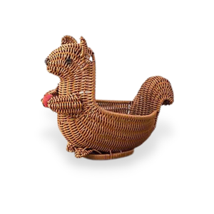 Hot Selling Cute Animal Rattan <b>Basket</b> for Kids, Wicker <b>Basket</b> for Kids Toys Wholesale, Adorable Animal Theme <b>Nursery</b> <b>Basket</b> - Product Image 1