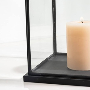 เชิงเทียนแก้วเหล็ก/กรอบโลหะทำด้วยมือรูปทรงเสาด้านบนในร่ม/กลางแจ้งตกแต่งสวนบ้าน1สีดีไซน์เนอร์ที่ทันสมัย - Product Image 3