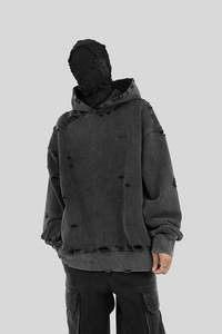 Custom Distressed Hoodie <b>for</b> Causal Wear Color <b>Top</b> Quality <b>Men's</b> Fashionable <b>Thermal</b> Hoodies - Product Image 2