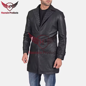 Blazer d'hiver pour homme en cuir véritable luxueux, de haute qualité, rembourré de duvet, fabriqué à Sialkot, Pakistan - Product Image 2