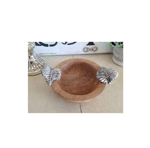 Cuenco de madera y mango de latón ammerado, hocolato de búho antiguo, con uso hecho a mano - Product Image 2