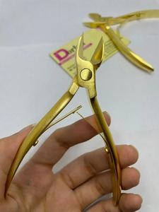 Gold Plated Stainless Steel Nail Cutter Heavy Duty Nail Clipper Custom Logo Chiropody Podiatry <b>Thick</b> Toe Nail Nipper - Product Image 2