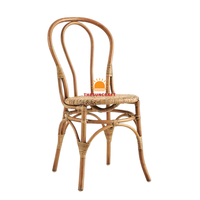 Meubles de maison chaise en rotin en bois fauteuil en osier bon marché populaire style nordique eau rotin bois siège en rotin chaise de salle à manger