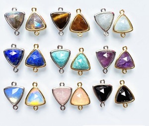 Belle Multi Couleur 10mm Tringle Forme Coupe Gemme Lunette Ensemble Double Bail Bijoux Connecteur À La Main Bijoux pour Faire Couple Cadeau - Product Image 1