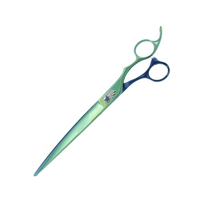 7.5กรรไกรพรีเมี่ยม "แวววาวสีเขียวที่กำหนดเองสกรูแฟนซีและแก้ไขส่วนที่เหลือของนิ้วมือเยอรมันสแตนเลสตกแต่งขนสัตว์เลี้ยง - Product Image 6
