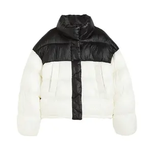 Alta Qualidade Blusão Puffer Jacket Para As Mulheres Custom Made Dupla Cor Puffer Jacket Streetwear Mulheres Puffer Jacket