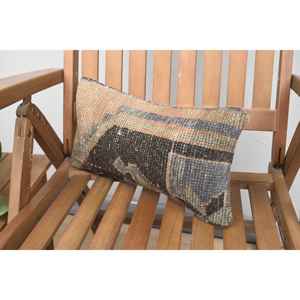 หมอนผ้าวูลถักสีเบจ8x16นิ้วหมอนเน้นหรูหราลายดอกไม้ชนบทและวินเทจทอแบบพกพาสำหรับเครื่องนอนโซฟา - Product Image 3