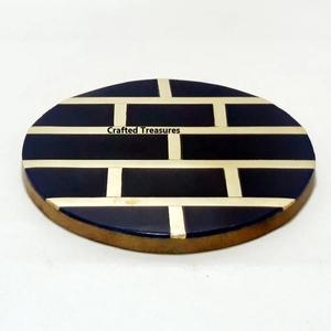 Dessous de verre en bois de style classique fait à la main de meilleure qualité Dessous de verre en bois d'acacia et résine époxy Inde Style classique - Product Image 1