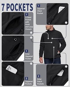 Chaqueta Softshell para Hombre, Impermeable, Cortavientos, para Senderismo, Camping, Abrigo de Invierno, Transpirable, Ropa Deportiva Cálida, Logotipo Personalizado - Product Image 3