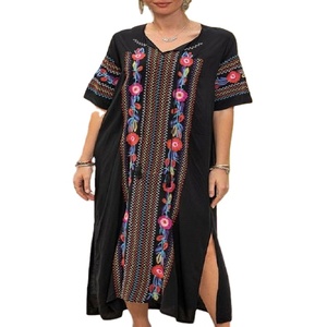 Vestido de encaje de malla bordado para mujer, ropa francesa de alta calidad sin mangas con cuello en V para verano, 2023 - Product Image 1