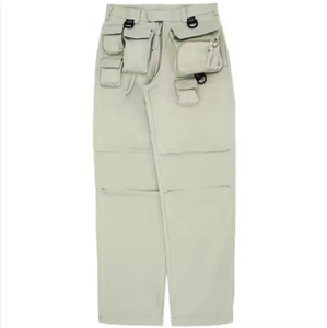 Pantalones Cargo holgados rectos lavados con piedra para hombre, ropa de calle estilo Hip Hop, técnicas bordadas, diseño informal de pierna ancha - Product Image 6
