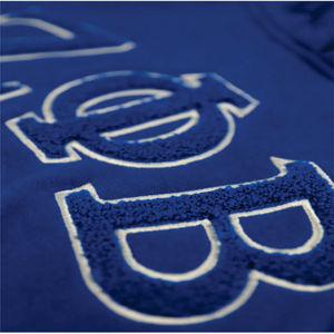 Sudadera con capucha con logotipo personalizado 60% algodón 40% poliéster 350 GSM polar chenilla bordado azul real ZPB - Product Image 4