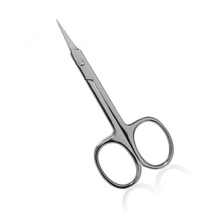 Ciseaux de manucure professionnels en acier inoxydable à lames courbées et pointe flèche pour la coupe des cuticules – Idéal pour l'entretien des ongles - Product Image 1