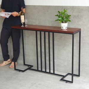 Modern Acacia Wood <b>Console</b> <b>Table</b> with Iron Legs <b>for</b> <b>Entry</b> Villa Living Room CST046 - Product Image 6