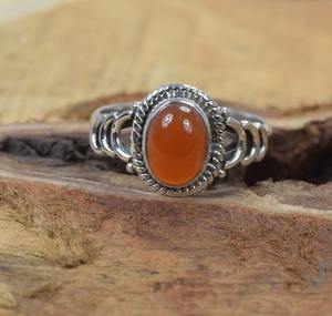 Classic Handmade Best Design Carnelian Gemstone Ring Solid 925 Sterling Silver Jewelry 925 <b>Stamp</b> Sterling Silver Ring Jewelry - Product Image 4