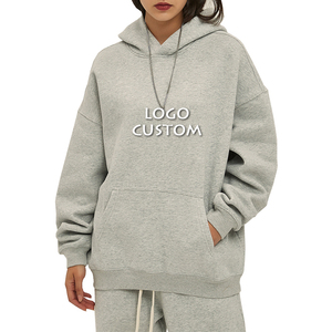 Sudaderas con capucha de gran tamaño para mujer más vendidas con bolsillo frontal sudaderas con capucha nuevas sudaderas con capucha de algodón pesado de gran tamaño para mujer - Product Image 4