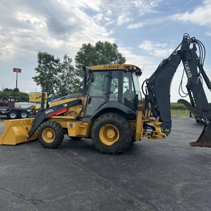 Johnn Deerre 410L Retroexcavadora delantera y trasera Aux hidráulica Cabina con calor y CA 4x4, Extendahoe hidráulico Thumb, 24 cucharón - Product Image 6