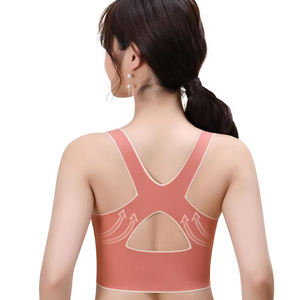 Sujetador deportivo Racerback sin costuras con soporte de alto impacto para mujer Logotipo personalizado y tela de control de humedad - Product Image 6