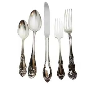 Classic Polished Metal Cutlery Set Durable Stainless Steel Tableware <b>Flatware</b> for Home and Party Use - Product Image 5