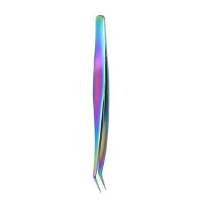 Wholesale <b>Eyelash</b> <b>Tweezers</b> Pointed Tip Curved Titanium Coated German Stainless Steel Beauty <b>Eyelash</b> <b>Tweezers</b> 5 Inch - Product Image 6