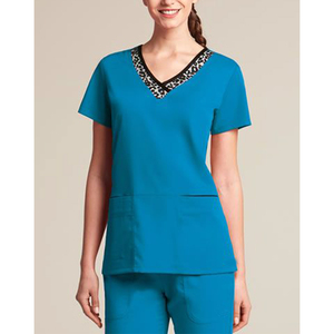 Uniforme médico de poliéster y rayón para mujer, uniforme de enfermería para Hospital, antibacteriano, 99% de licra, elegante, venta al por mayor - Product Image 3