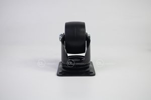 Medium Duty 3 Inch Full Black High <b>Load</b> PP Casters Wheel 75mm Nylon Caster Wheels Double Ball Bearing Low Gravity Low <b>Load</b> - Product Image 2