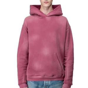 Sweat à capuche personnalisé de haute qualité pour hommes 100% coton French Terry Heavyweight Pullover Washed Streetwear for Winter - Product Image 1