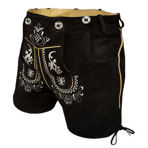 100% High Quality Bavarian Ladies Trachten Embroidered Genuine <b>Leather</b> Lederhose <b>Shorts</b> Breathable <b>Women's</b> Lederhosen - Product Image 4