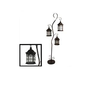 Lanterne en métal faite à la main personnalisée de haute qualité bougeoir décoratif galvanisé avec décor de Noël de finition design fantaisie - Product Image 6