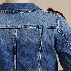 แจ็คเก็ตยีนส์ผู้หญิงแฟชั่นใหม่ราคาถูก ขายตรงจากโรงงาน ราคาดีที่สุด ผลิตในปากีสถาน - Product Image 6