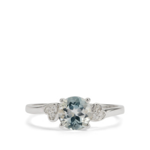 Bague en argent sterling plaqué rhodium avec améthyste et zircon blanc, coupe géométrique certifiée IGI, 1,63 ct - Product Image 2