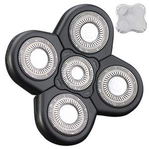 Cabezal de Afeitadora Eléctrica Negro de Fácil Instalación, Cuchilla de Repuesto Universal para Recortadora de Barba, con Cinco Cuchillas para Uso Facial - Product Image 1