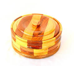 Casserole en bois de luxe faite à la main élégante Chapati/Roti Box pour la maison et les hôtels Design classique Caractéristique durable - Product Image 2