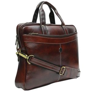 Direct Factory Genuine Leather <b>Laptop</b> Messenger Bag Waterproof Large Capacity Eco-Friendly Office <b>Laptop</b> Protector Sleeve Use - Product Image 3