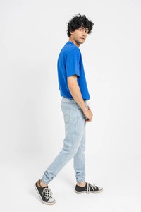 กางเกงยีนส์ของผู้ชายทรงตรงเข้ารูปวินเทจ - Product Image 2