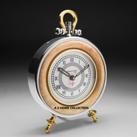 Fantastique avion forme conception à la main qualité spéciale brillant poli table en aluminium métal créatif horloge de Table