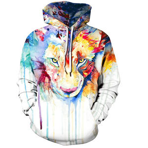 Alta calidad Oversize Pullover Tie Dye Hoodie Venta al por mayor de dibujos animados de algodón para el invierno Hoodie Custom Heavyweight Men's Hoodies - Product Image 6