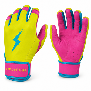 Gants de frappe SINEWY, vert néon, rose, bleu, en cuir rembourré, fermeture à boucle, unisexe, adulte, entraînement, droitier, XL, XXL, séchage rapide - Product Image 2