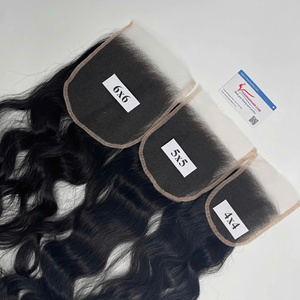 Extensions de cheveux humains vierges bruts vietnamiens en gros, lisses, avec fermeture en dentelle HD, perruques frontales - Product Image 5