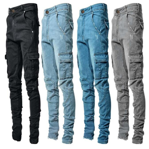 SUMROOS-Pantalones y vaqueros personalizados de alta calidad para hombre, Vaqueros clásicos elásticos de cinco bolsillos - Product Image 6