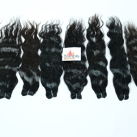 Extensions de cheveux humains vierges indiens Remy en gros, provenant de l'Andhra Pradesh - Kinky Straight, Loose Deep Wave et Natural Wave 100g