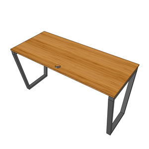 BFTB003-140x60cm Trapezium Bamboo Laptop <b>Desk</b> with <b>Foldable</b> Metal Legs for School Use - Product Image 4