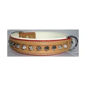 Top Listed Supplier Selling Adjustable Pet Friendly Leather Dog Collar with Rivets Decoration at Least Price