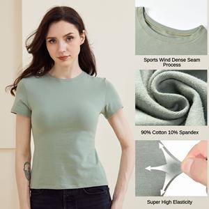 T-shirts à col rond respirants pour femmes Prix de gros auprès du fabricant T-shirts à col rond pour femmes Fournisseur direct d'usine pour les acheteurs B2B - Product Image 3