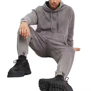 Juego de chándales de lavado ácido para mujer con logotipo personalizado, chándales de lavado ácido para correr deportivos personalizados de alta calidad - Product Image 3