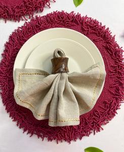 Napperon de luxe lavable en verre perlé brodé, écologique, personnalisable, fabriqué en Inde, pour décoration de table de mariage - Product Image 5