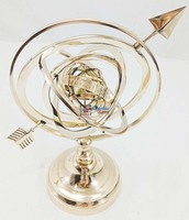 Astrolabe sphérique en laiton marin, fait main, durable, style Art déco moderne, décoration vintage marine pour la maison et le bureau
